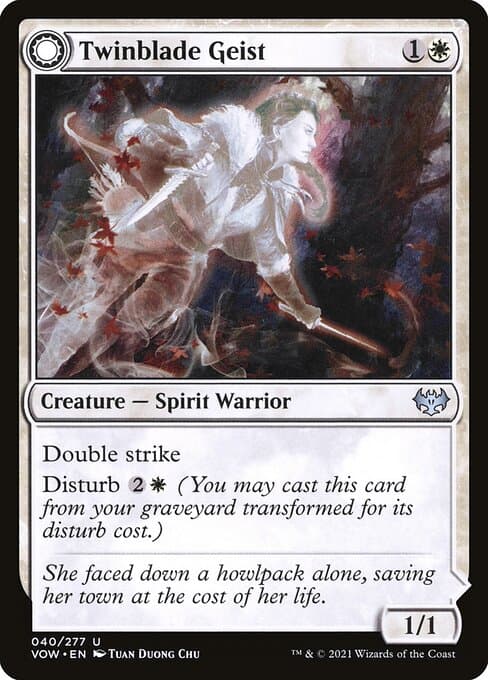Twinblade Geist // Twinblade Invocation from Innistrad: Crimson Vow (Uncommon)