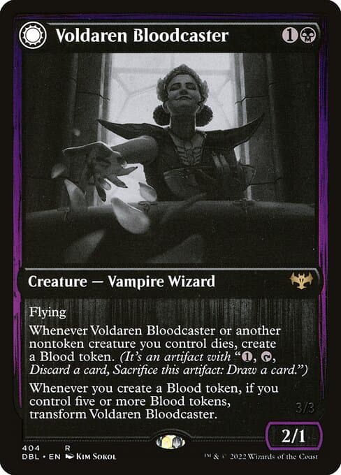 Voldaren Bloodcaster // Bloodbat Summoner from Innistrad: Double Feature (Rare)