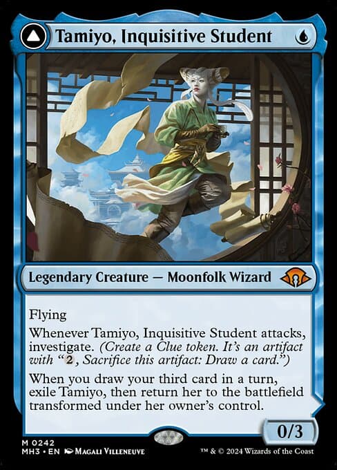Tamiyo, Inquisitive Student // Tamiyo, Seasoned Scholar from Modern Horizons 3 (Mythic)