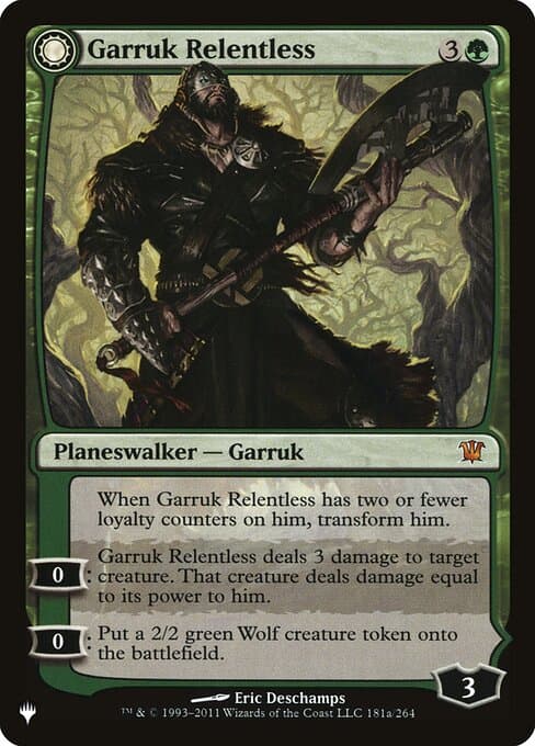 Garruk Relentless // Garruk, the Veil-Cursed from The List (Mythic)