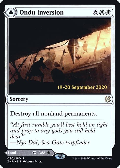 Ondu Inversion // Ondu Skyruins from Zendikar Rising Promos (Rare)