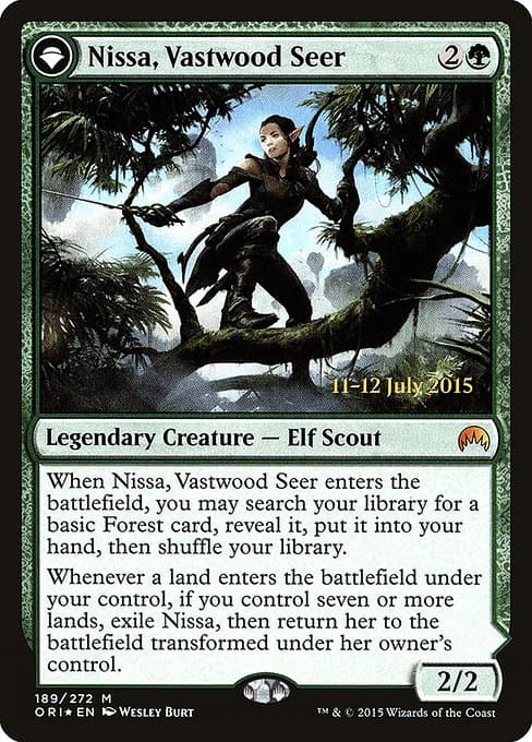 Nissa, Vastwood Seer // Nissa, Sage Animist (Mythic)