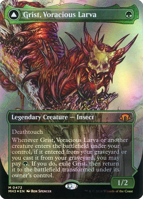 Grist, Voracious Larva // Grist, the Plague Swarm from Modern Horizons 3 (Mythic)