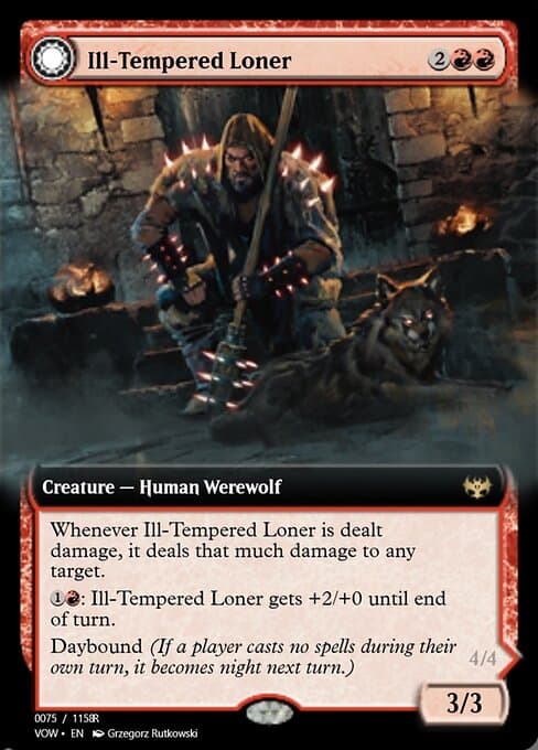 Ill-Tempered Loner // Howlpack Avenger from Magic Online Promos (Rare)