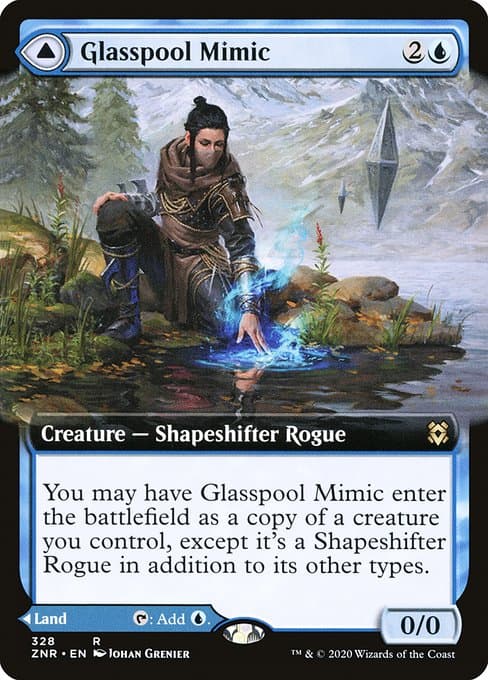 Glasspool Mimic // Glasspool Shore from Zendikar Rising (Rare)