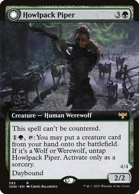 Howlpack Piper // Wildsong Howler from Innistrad: Crimson Vow (Rare)