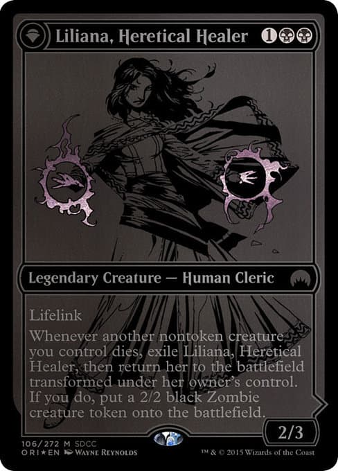 Liliana, Heretical Healer // Liliana, Defiant Necromancer (Mythic)