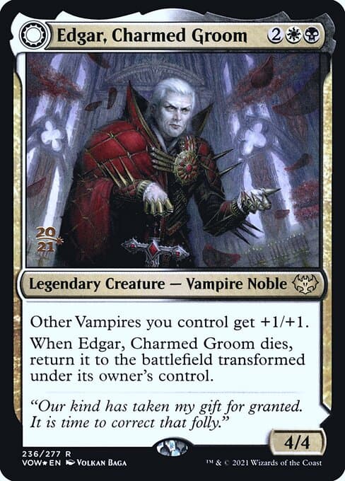 Edgar, Charmed Groom // Edgar Markov's Coffin from Innistrad: Crimson Vow Promos (Rare)