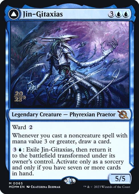 Jin-Gitaxias // The Great Synthesis from March of the Machine Promos (Mythic)