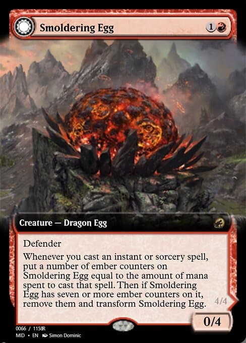 Smoldering Egg // Ashmouth Dragon from Magic Online Promos (Rare)