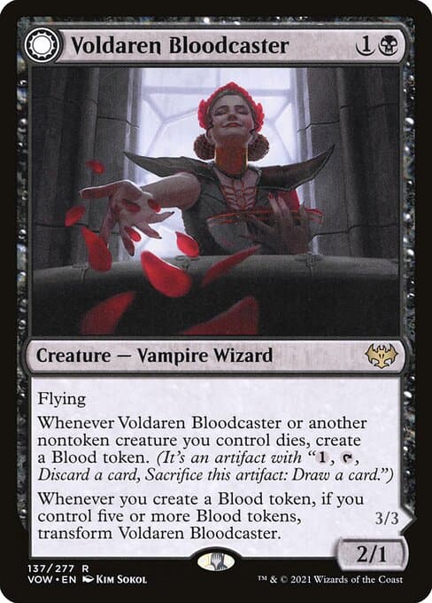 Voldaren Bloodcaster // Bloodbat Summoner from Innistrad: Crimson Vow (Rare)