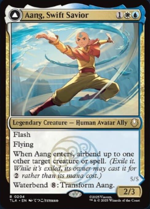Aang, Swift Savior // Aang and La, Ocean's Fury from Avatar: The Last Airbender (Rare)