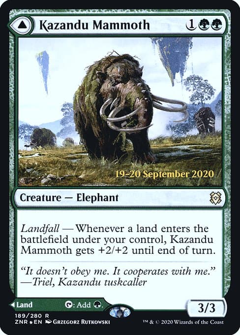 Kazandu Mammoth // Kazandu Valley from Zendikar Rising Promos (Rare)