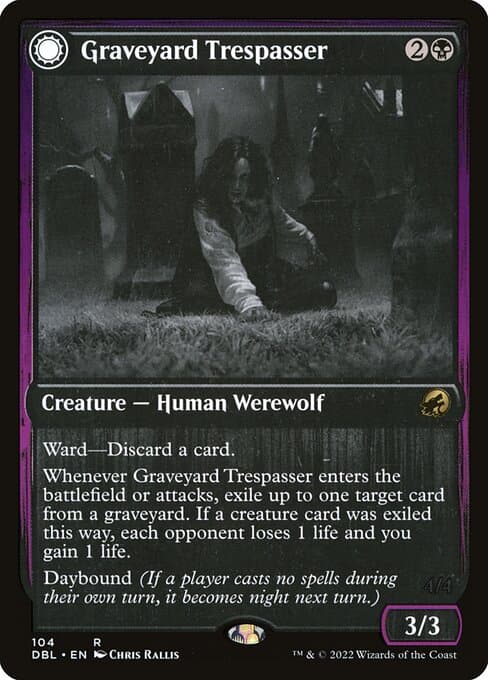 Graveyard Trespasser // Graveyard Glutton from Innistrad: Double Feature (Rare)