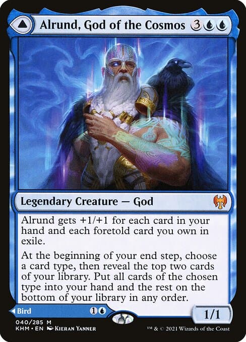 Alrund, God of the Cosmos // Hakka, Whispering Raven (Mythic)