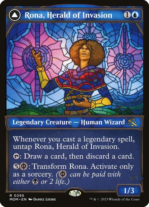 Rona, Herald of Invasion // Rona, Tolarian Obliterator from March of the Machine (Rare)