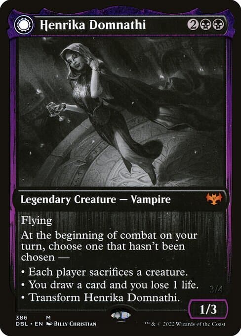 Henrika Domnathi // Henrika, Infernal Seer from Innistrad: Double Feature (Mythic)