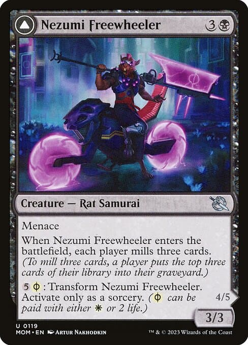 Nezumi Freewheeler // Hideous Fleshwheeler (Uncommon)