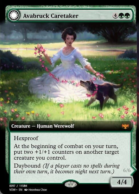 Avabruck Caretaker // Hollowhenge Huntmaster from Magic Online Promos (Mythic)