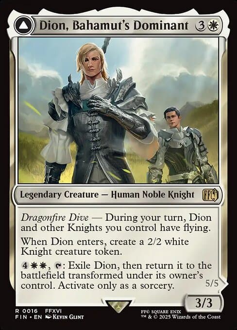 Dion, Bahamut's Dominant // Bahamut, Warden of Light (Rare)