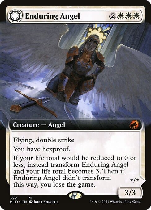 Enduring Angel // Angelic Enforcer from Innistrad: Midnight Hunt (Mythic)
