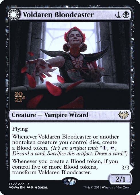 Voldaren Bloodcaster // Bloodbat Summoner from Innistrad: Crimson Vow Promos (Rare)