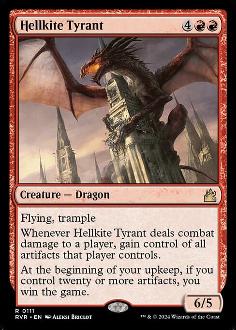 Hellkite Tyrant from Ravnica Remastered (Rare)