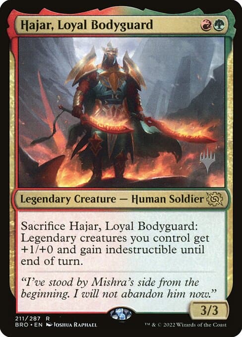 Hajar, Loyal Bodyguard from The Brothers' War Promos (Rare)