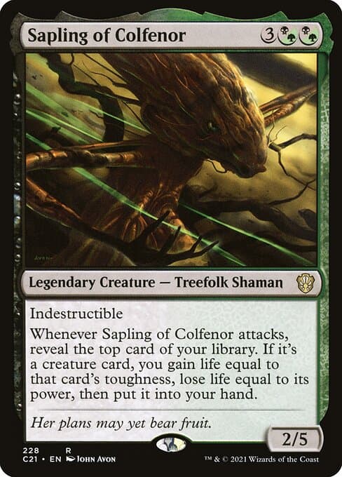Sapling of Colfenor from Commander 2021 (Rare)