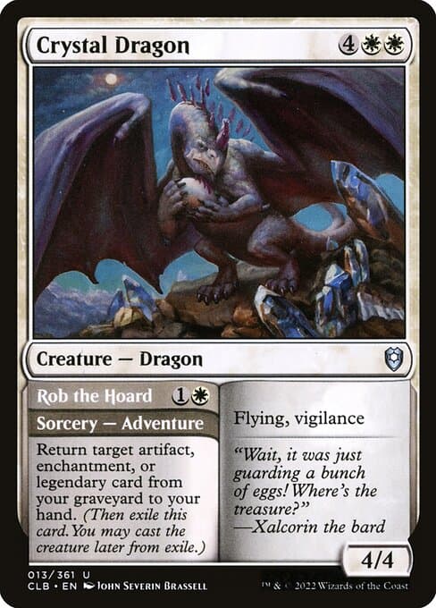 Crystal Dragon // Rob the Hoard from Commander Legends: Battle for Baldur's Gate (Uncommon)