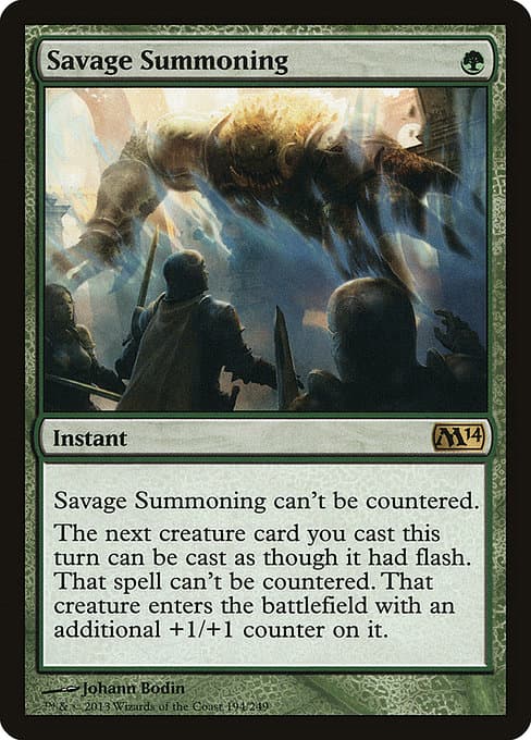 Savage Summoning from Magic 2014 (Rare)