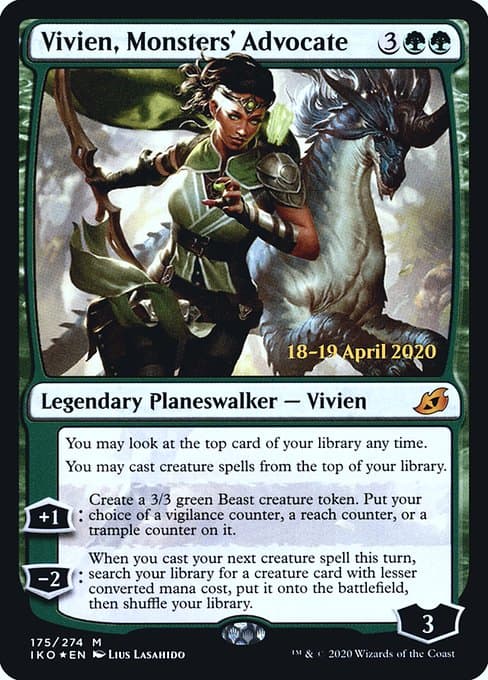 Vivien, Monsters' Advocate from Ikoria: Lair of Behemoths Promos (Mythic)
