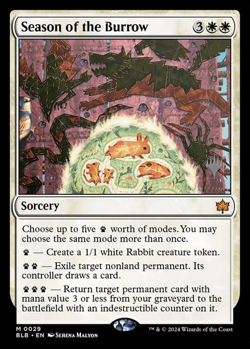Season of the Burrow from Bloomburrow Promos (Mythic)
