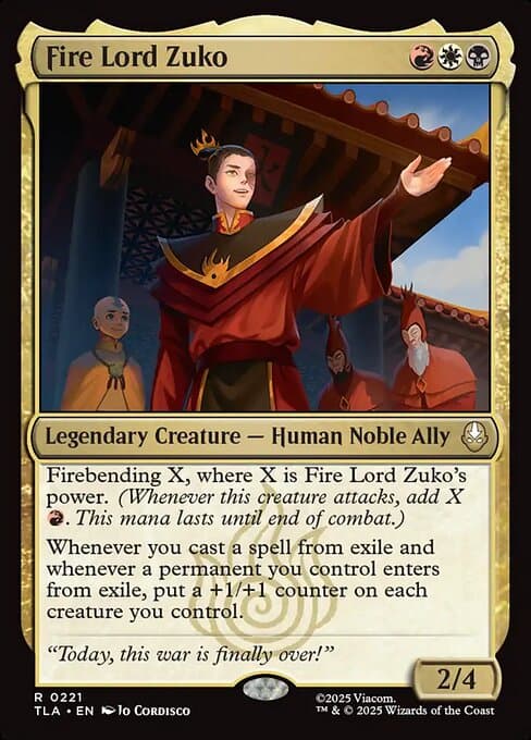 Fire Lord Zuko from Avatar: The Last Airbender (Rare)