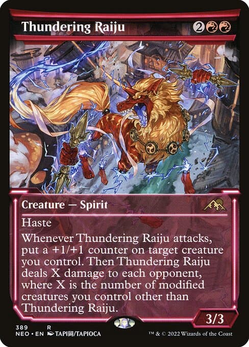 Thundering Raiju from Kamigawa: Neon Dynasty (Rare)
