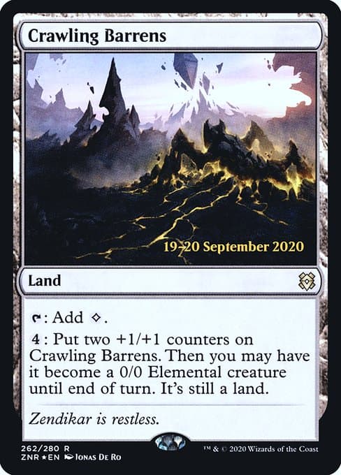 Crawling Barrens from Zendikar Rising Promos (Rare)