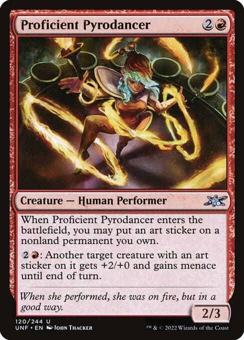 Proficient Pyrodancer from Unfinity (Uncommon)
