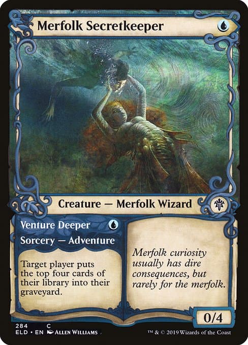 Merfolk Secretkeeper // Venture Deeper from Throne of Eldraine (Common)