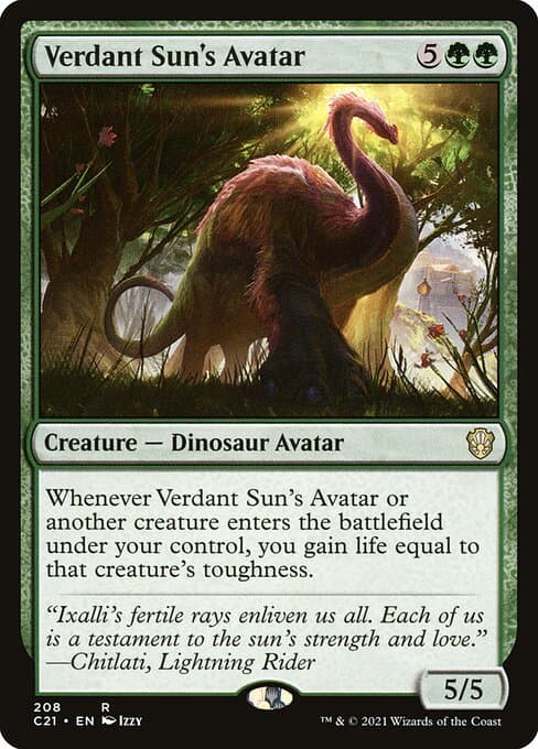 Verdant Sun's Avatar from Commander 2021 (Rare)