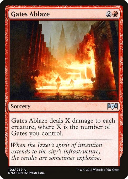 Gates Ablaze from Ravnica Allegiance (Uncommon)