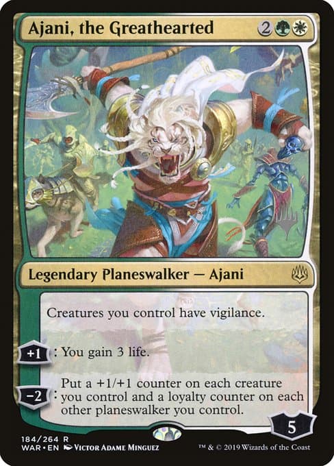 Ajani, the Greathearted from War of the Spark Promos (Rare)