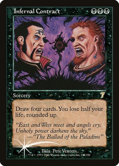 Infernal Contract from Seventh Edition (Rare)