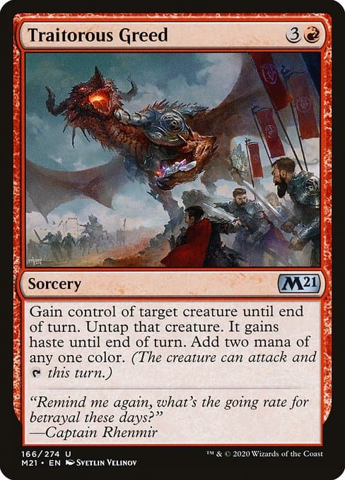 Traitorous Greed from Core Set 2021 (Uncommon)