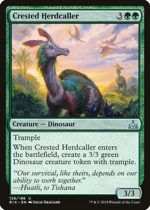 Crested Herdcaller from Rivals of Ixalan (Uncommon)
