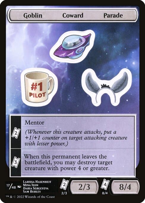 Goblin Coward Parade from Unfinity Sticker Sheets (Common)