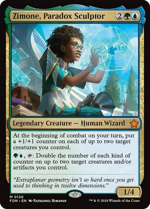 Zimone, Paradox Sculptor from Foundations Promos (Mythic)