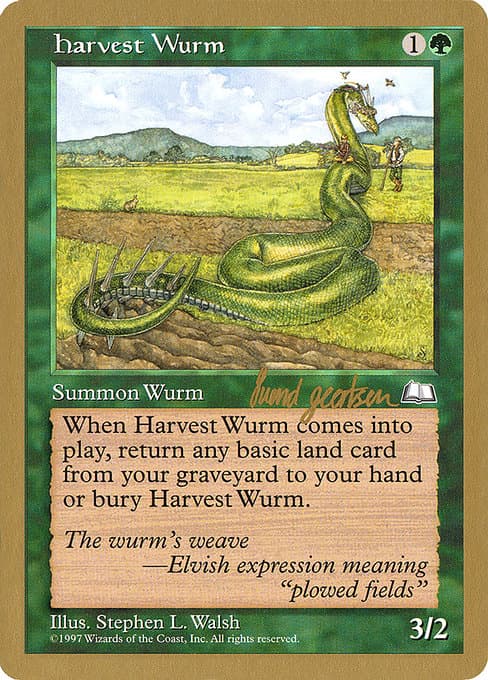 Harvest Wurm from World Championship Decks 1997 (Common)