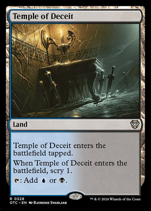 Temple of Deceit from Outlaws of Thunder Junction Commander (Rare)