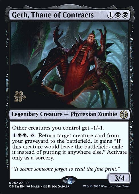 Geth, Thane of Contracts from Phyrexia: All Will Be One Promos (Rare)
