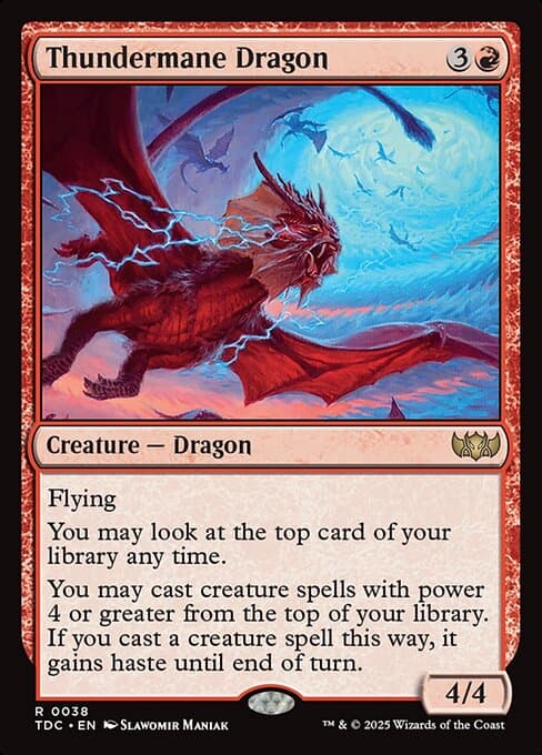 Thundermane Dragon from Tarkir: Dragonstorm Commander (Rare)